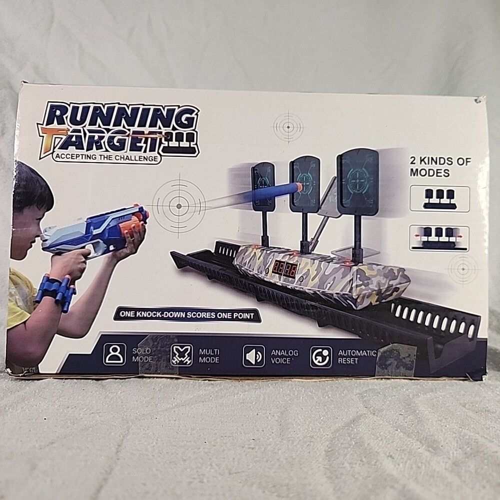 Shooting Running Target Auto Reset Digital Screen Sound & Light For Nerf Gun NEW